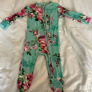 Posh Peanut Footie Ruffled Zippered One Piece